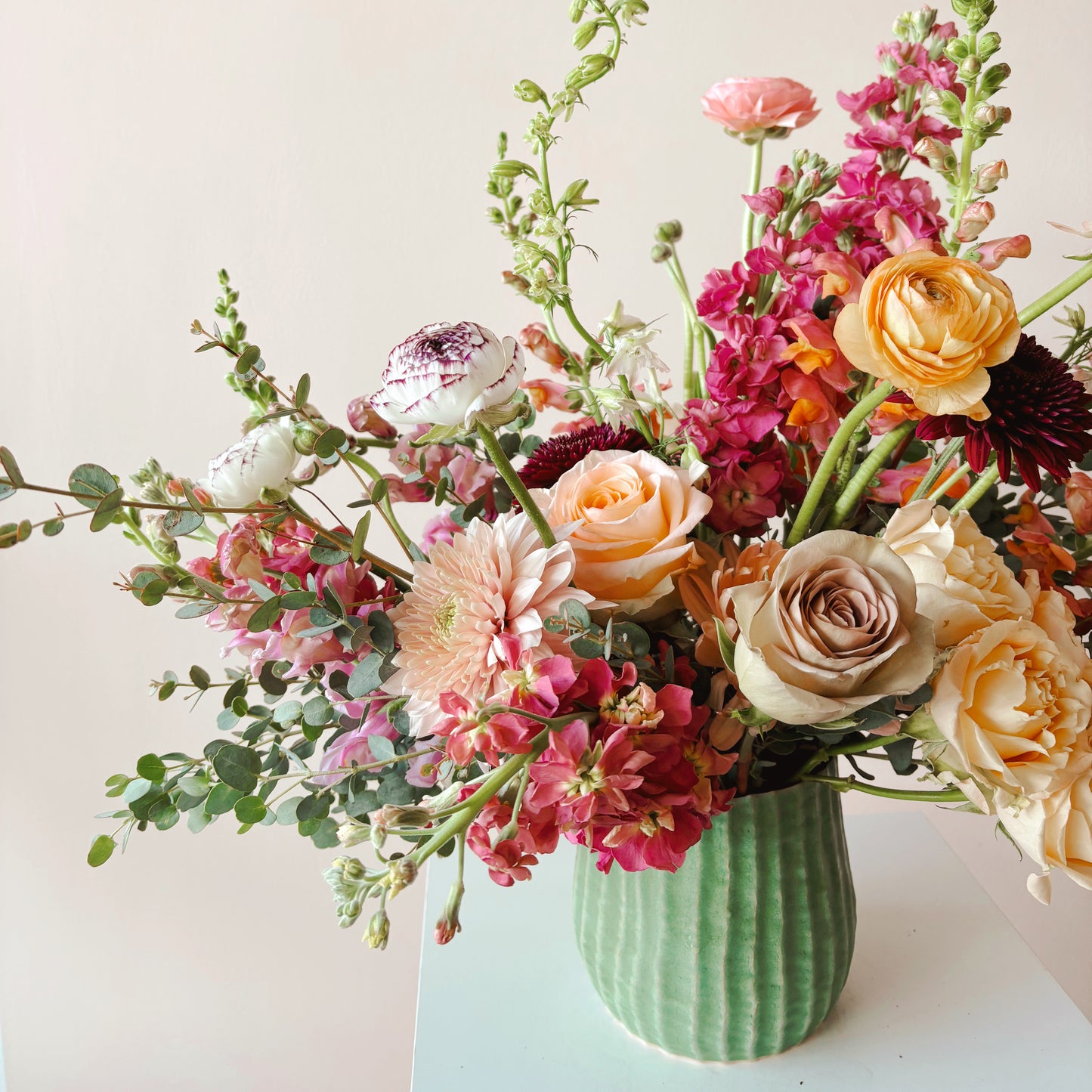 detail of a spring flower arrangement. Flower delivery columbia, spring hill tennessee