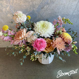 Custom flower arrangements by Michelle at Bloomstall Flowers in Columbia, Tennessee.