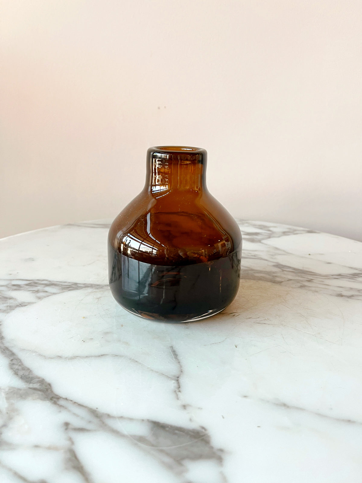 Chunky Amber Bud vase