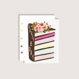 Happy Birthday Chocolate Layered Cake Greeting Card