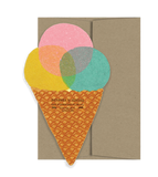 Ice Cream Die Cut Card - Seaside Collection