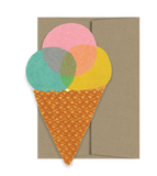 Ice Cream Die Cut Card - Seaside Collection