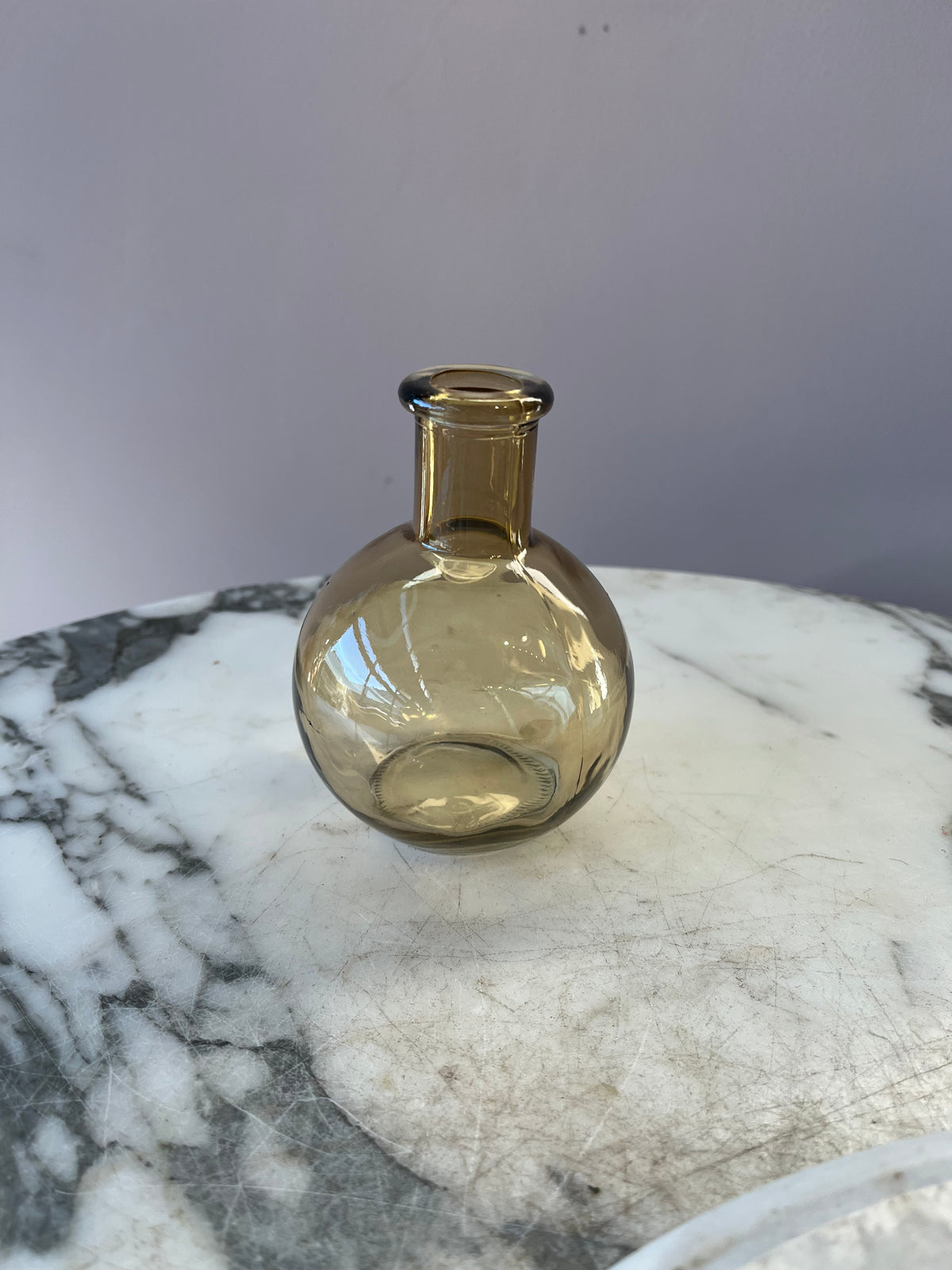 Amber Round Bud Vase