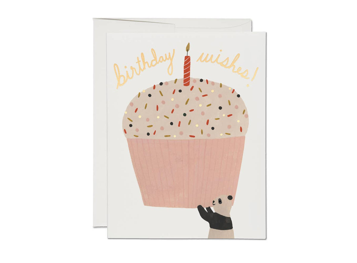 Birthday Wishes Panda Cupcake