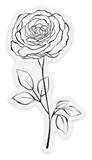 June Birth Month Flower: Rose Sticker, 1.9x3.5in.