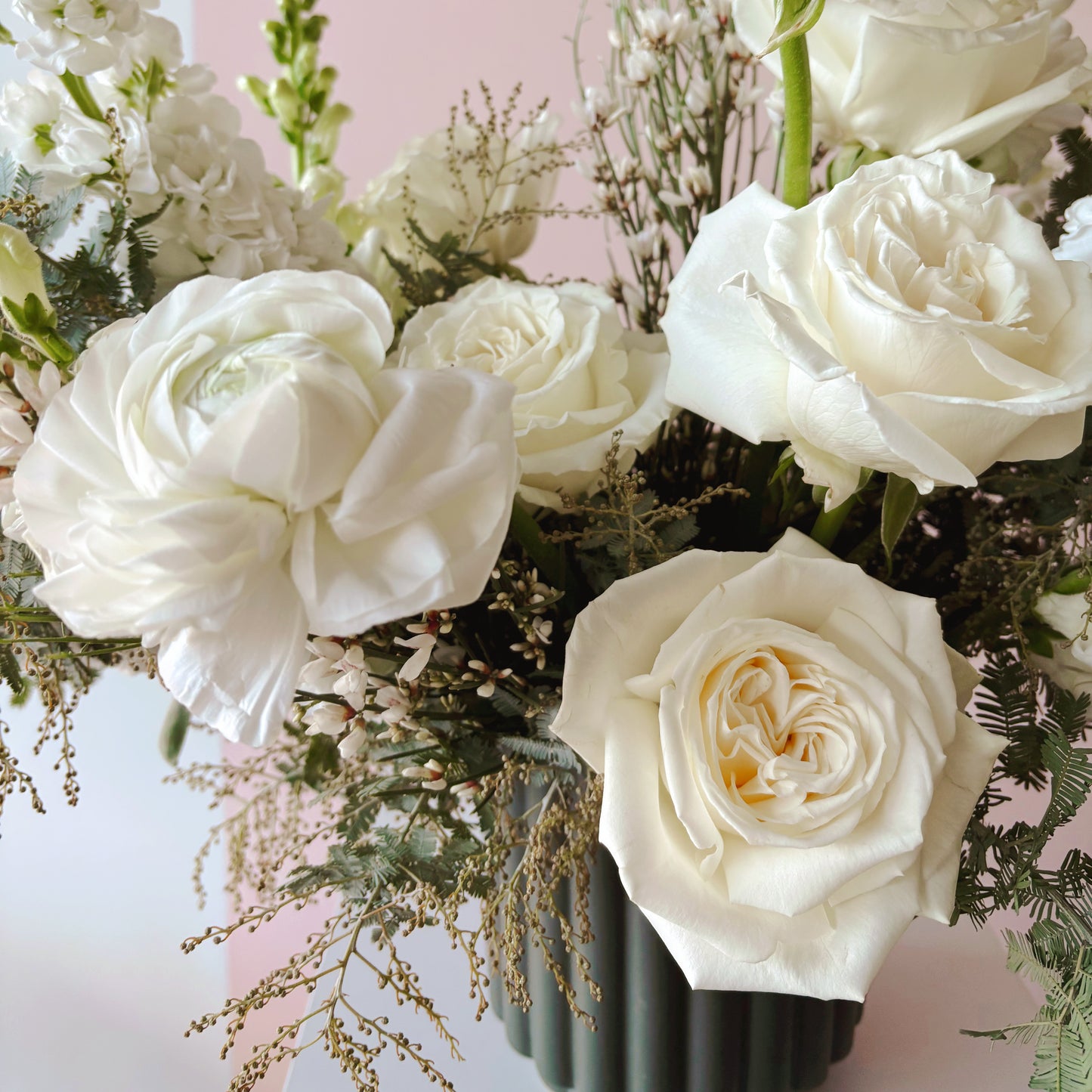 Exclusive, luxury white flower arrangement by Bloomstall - Columbia, Tennessee