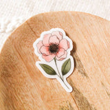 Clear Anemone Sticker 2.25x1.5in