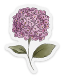 Clear Purple Hydrangea Sticker 2.25x1.75in