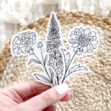November Birth Month Flower: Chrysanthemum, 1.8x3.5in.