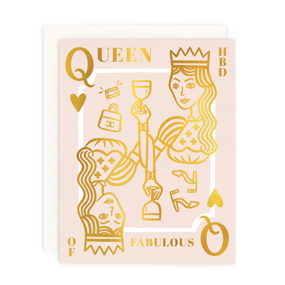 HBD Queen of Fab - Gold Foil: Single Card