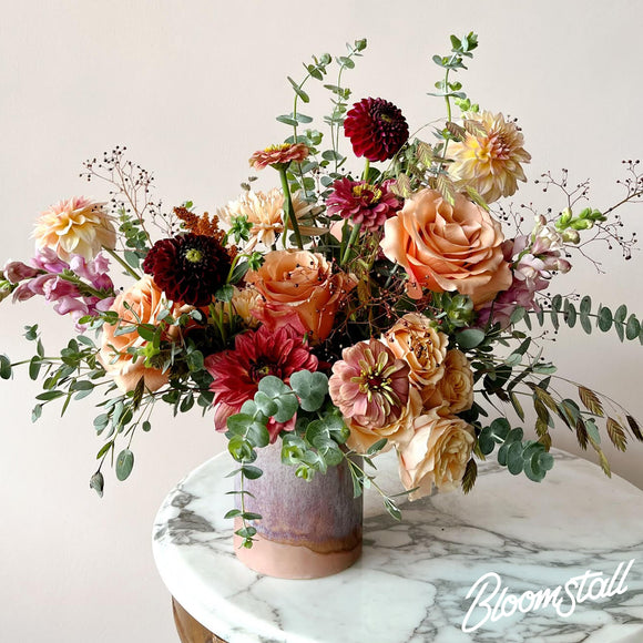 Sunset exclusive flower arrangement by Bloomstall Flower Boutique in Columbia, Tennessee