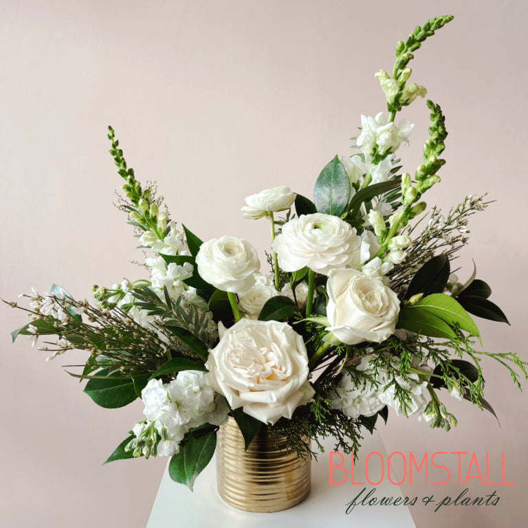 Winter Glow - Exclusive white holiday arrangement by Bloomstall - Columbia, Tennessee
