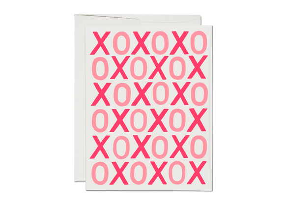 XOXO Kisses and Hugs Valentine's Day greeting card