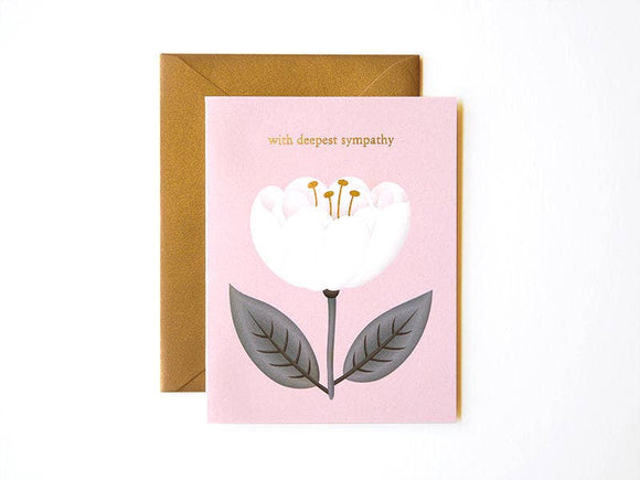 Clap Clap - White Poppy Sympathy Card