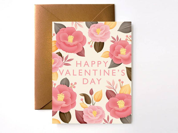 Camellia Japonica Valentine's Day Card