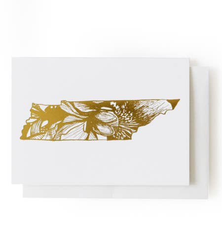 Tennessee Iris Gold Foil State Flower Collection Card: Single Card