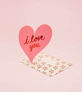 Clap Clap - I Love You Heart Card - Pink