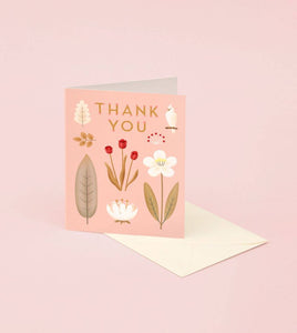 Clap Clap - Parrot Botanical Thank You Card - Pink