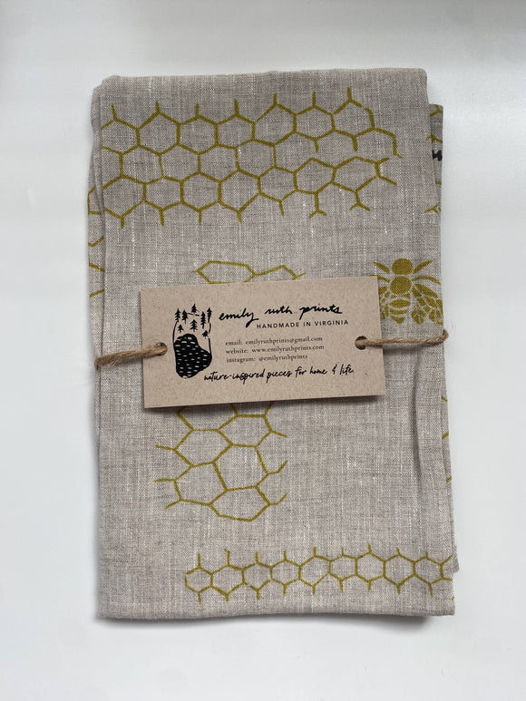 HoneyBee Linen Tea Towel