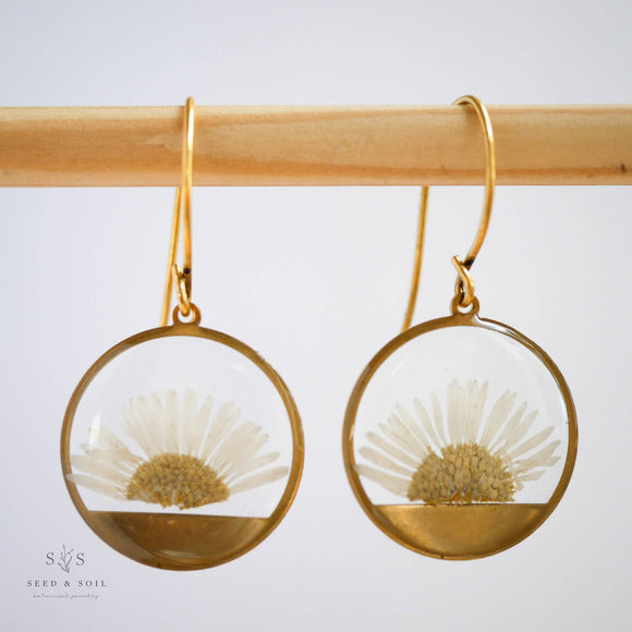 Seed & Soil Horizon Earrings- daisy