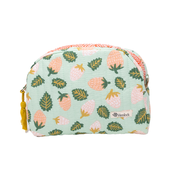 Suzette Small Quilted Scallop Zipper Pouch
