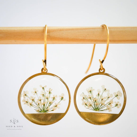 Seed & Soil Horizon Earrings- Queen Anne’s Lace