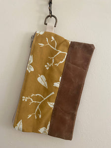 Dogwood Waxed Canvas Wristlet