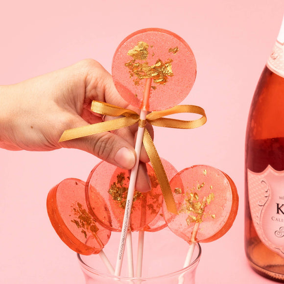 Rosé Wine Sparkle Lollipop - Rosé Wine Flavor