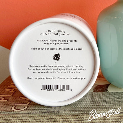 Makana Soy Candles are available at Bloomstall Flower Boutique in downtown Columbia, Tennessee