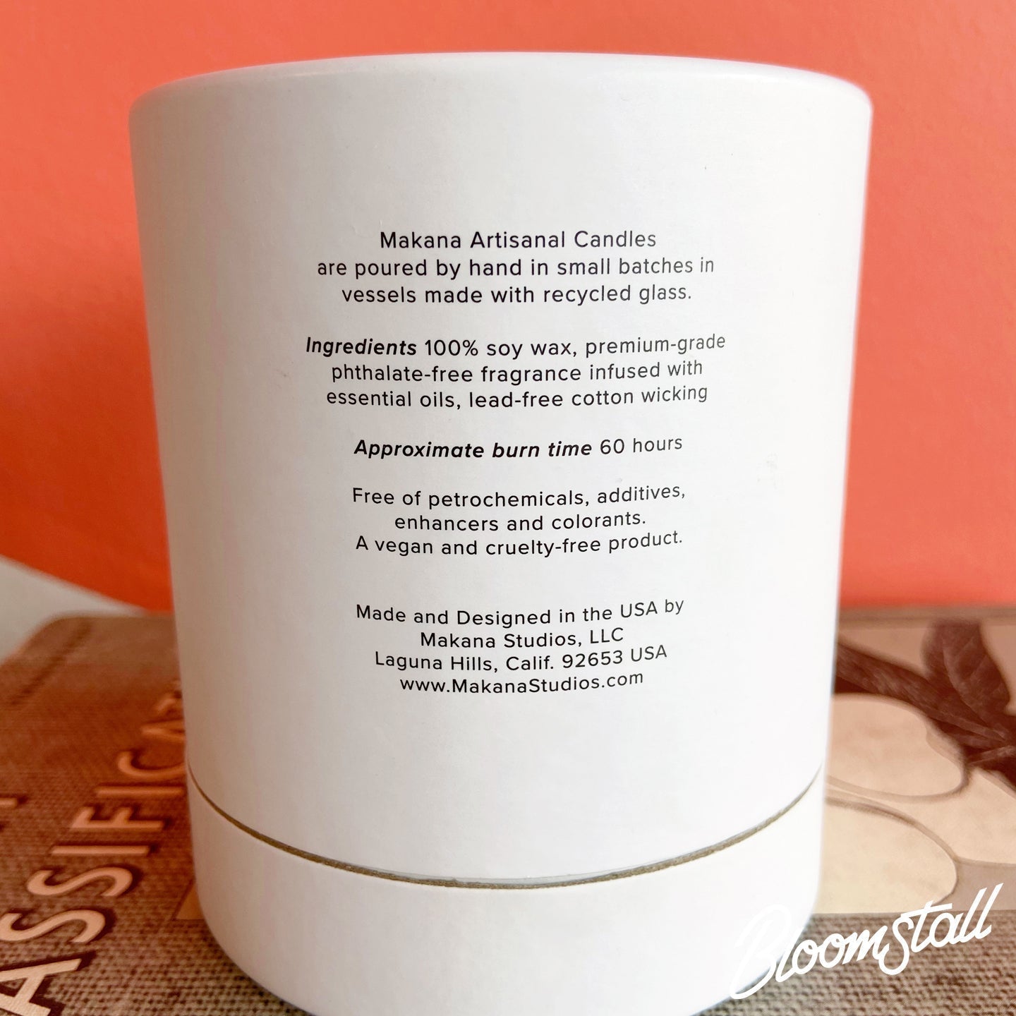 Makana Soy Candles are available at Bloomstall Flower Boutique in downtown Columbia, Tennessee