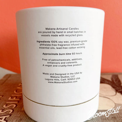 Makana Soy Candles are available at Bloomstall Flower Boutique in downtown Columbia, Tennessee