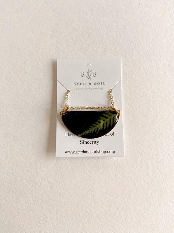 Seed & Soil Shield Necklace Cameo