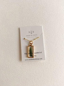 Seed & Soil Large Rectangle Necklace Pendant