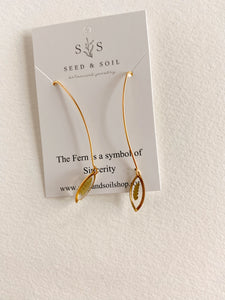 Seed & Soil Tiny Marquis Threader Earrings