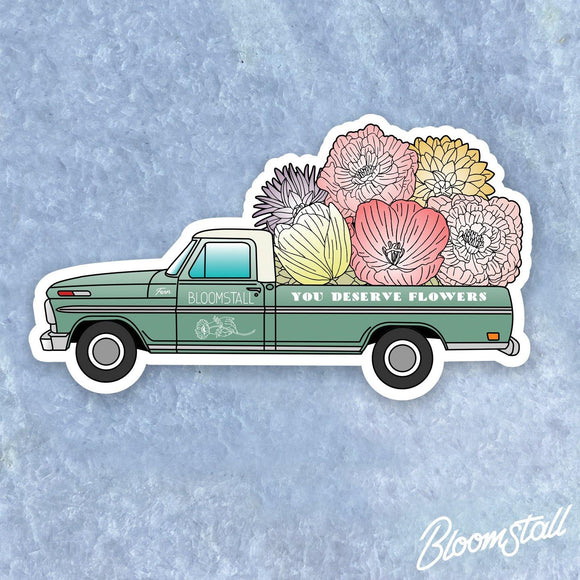 Bloomstall Fern the Flower Truck Sticker - You Deserve Flowers™ - Bloomstall Flowers - Columbia, Tennessee